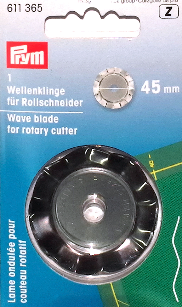 45mm Rotary Cutter Wavy Blade - Fabric Cutting Tools & Equipment