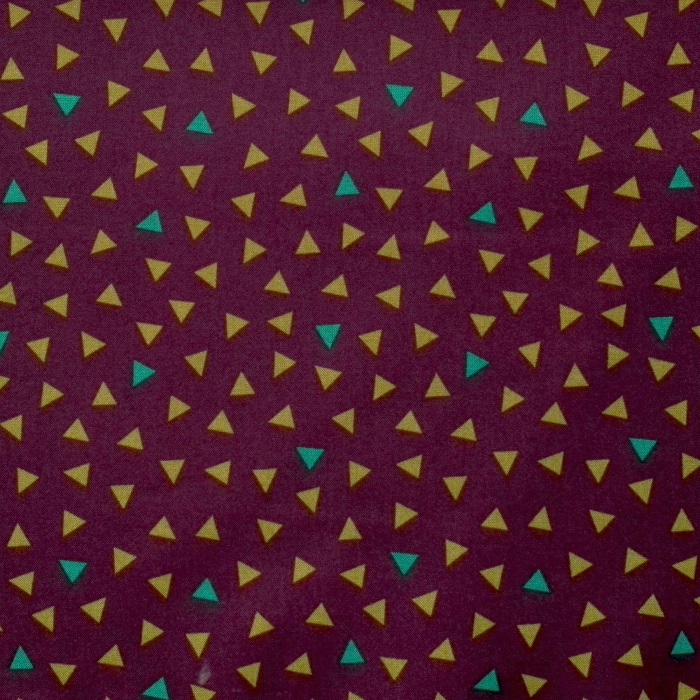 Quilting Fabric - Tossed Triangles on Purple From the Basic Mixologie Collection for Moda Fabrics