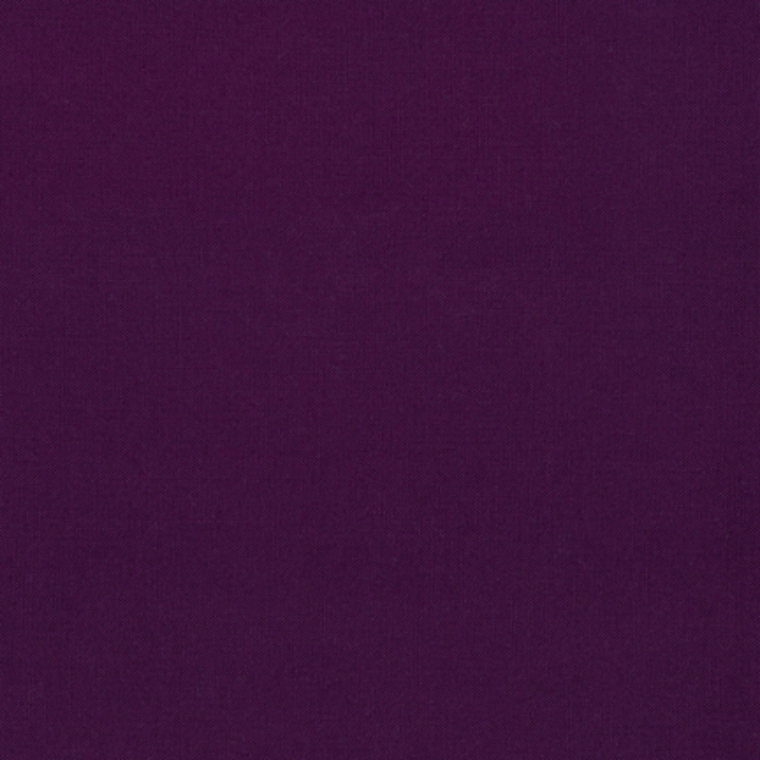 Quilting Fabric -  Kona Cotton Solid Eggplant Purple Colour 1133 by Robert Kaufman