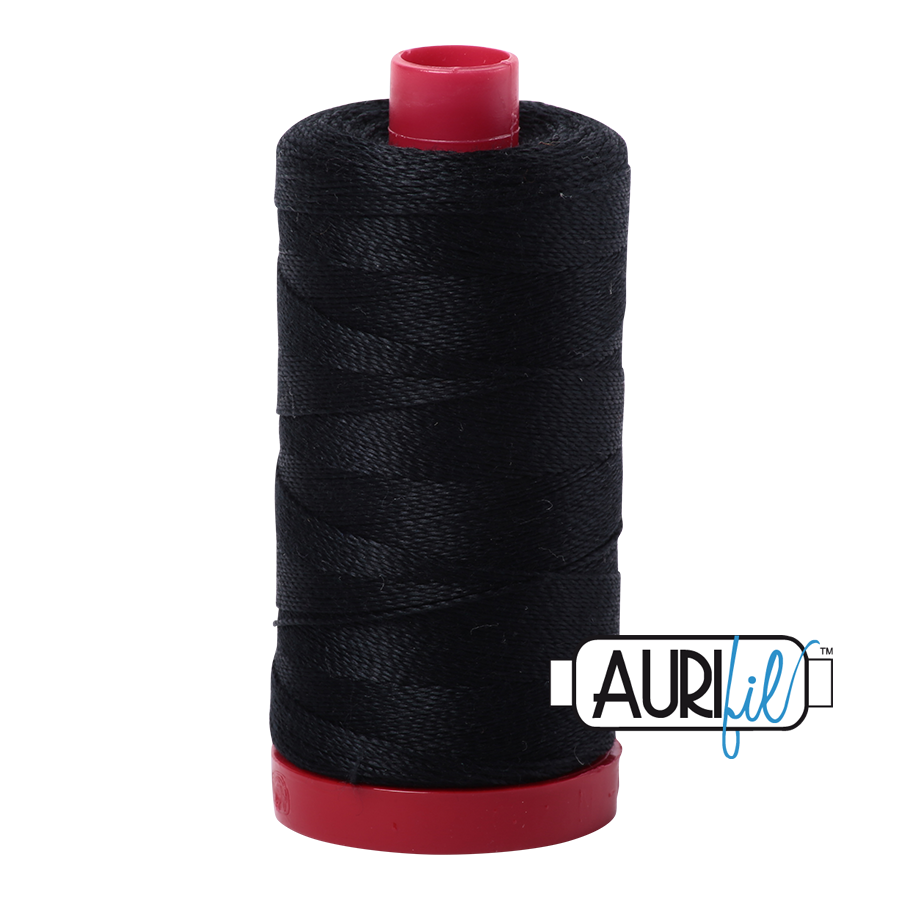 Aurifil Quilting Thread 12wt Col. 2692 Black