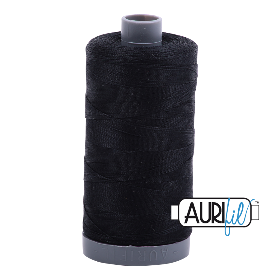 Aurifil Black Thread -  2692 - 28wt - Quilting Cotton Thread