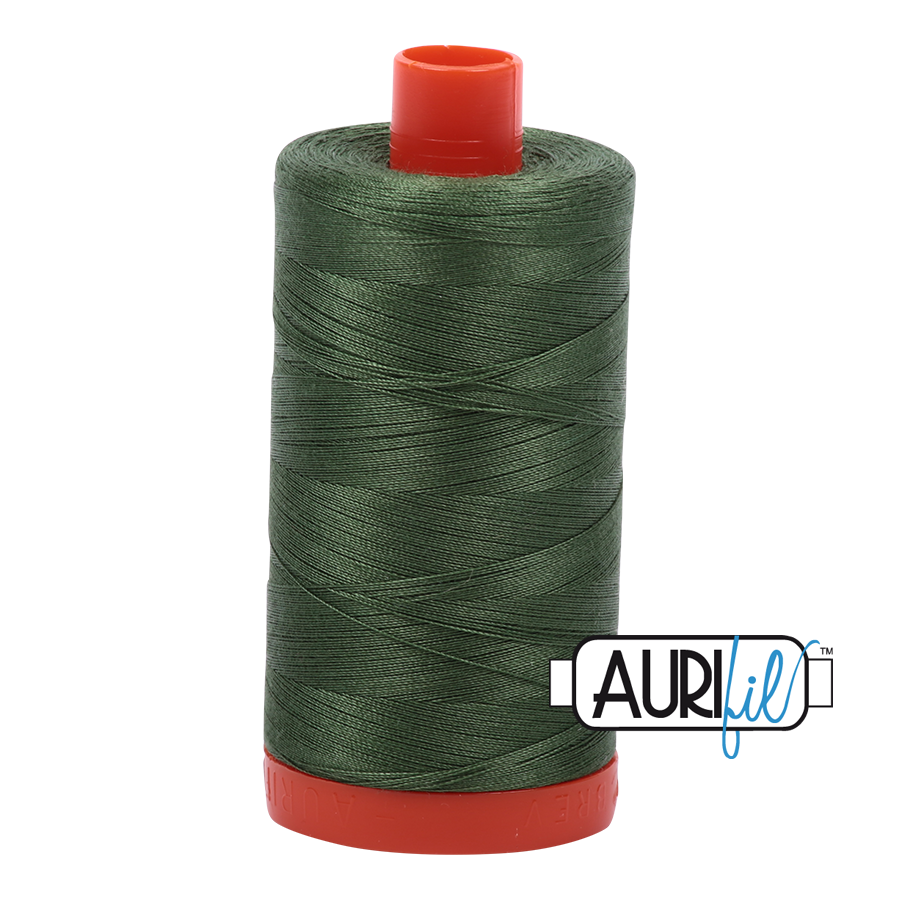 Aurifil Quilting Thread 50wt Col. 2890 Dark Grass Green