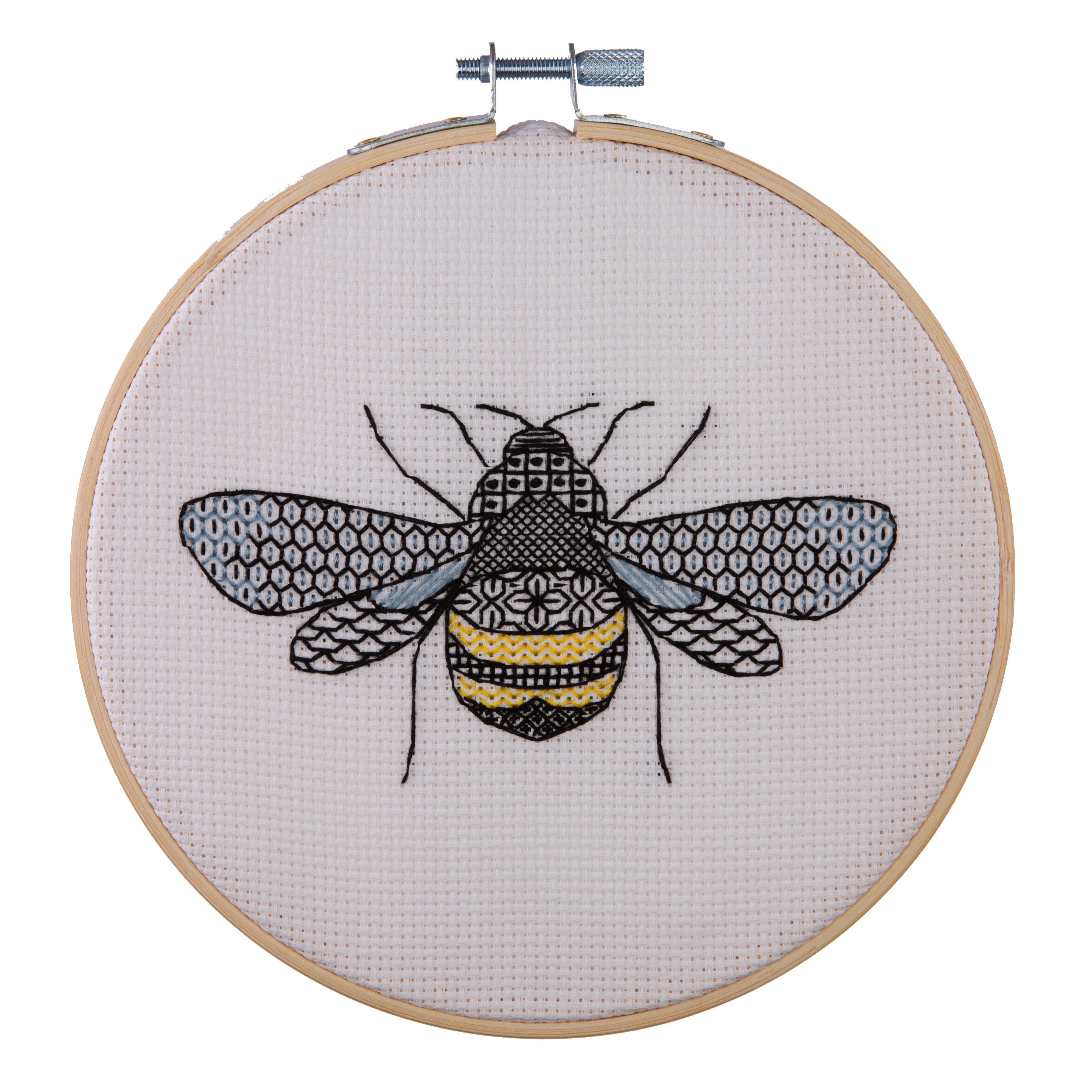 Blackwork Cross Stitch Kit - Modern Bee by Anchor