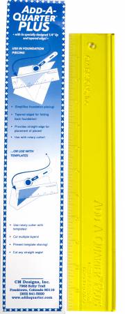 Patchwork & Quilting Ruler - 12" Add A Quarter Plus by Carolyn McCormick for CM Designs CM12PLUS