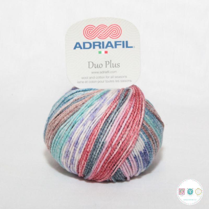 Yarn - Adriafil Duo Plus Merino Cotton Blend DK in Variegated Shade 46