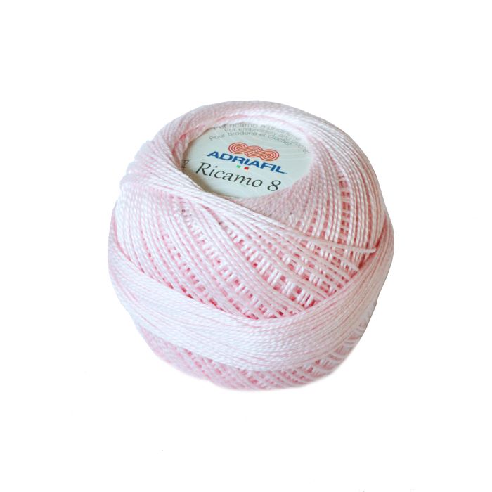 Perle 8 Embroidery Thread - Baby Pink Colour 03 from Ricamo Collection by Adriafil