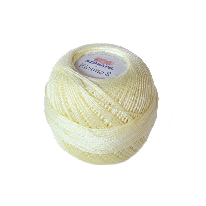 Perle 8 Embroidery Thread - Baby Light Yellow Colour 05 from Ricamo Collection by Adriafil