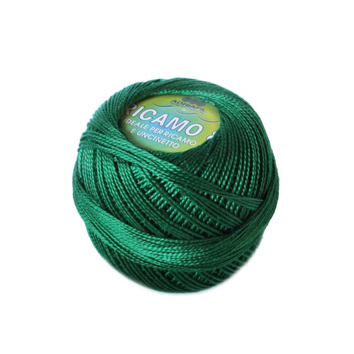 Perle 8 Embroidery Thread - Emerald Green Colour 72 from Ricamo Collection by Adriafil
