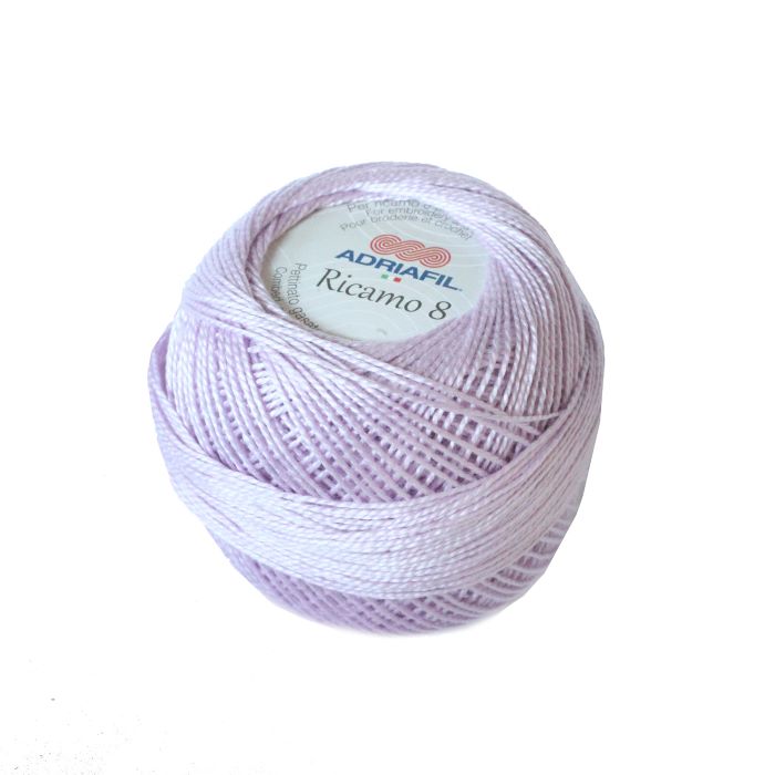 Perle 8 Embroidery Thread - Light Lilac Colour 74 from Ricamo Collection by Adriafil