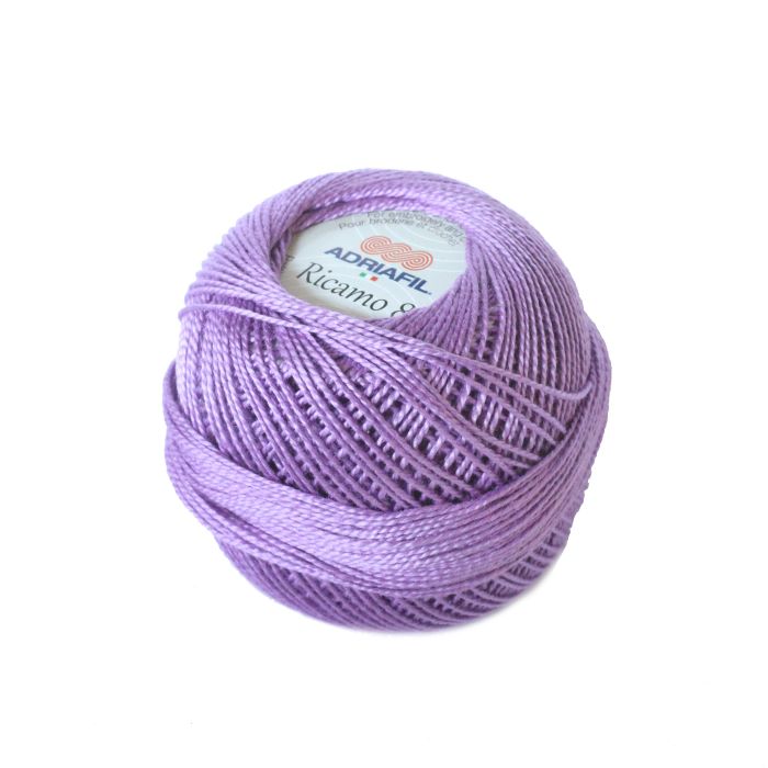 Perle 8 Embroidery Thread - Dark Lilac Colour 75 from Ricamo Collection by Adriafil