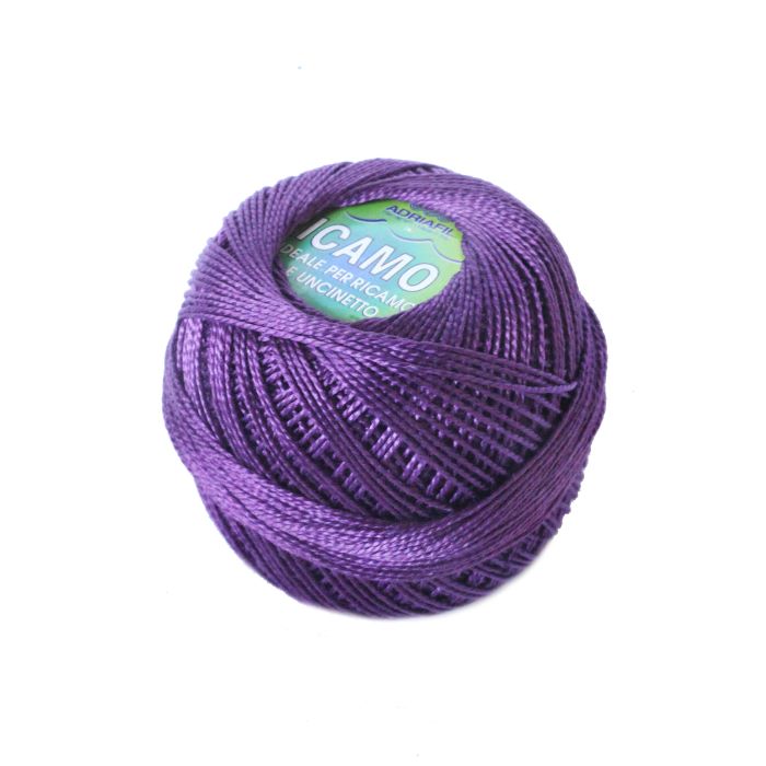 Perle 8 Embroidery Thread - Purple Colour 76 from Ricamo Collection by Adriafil