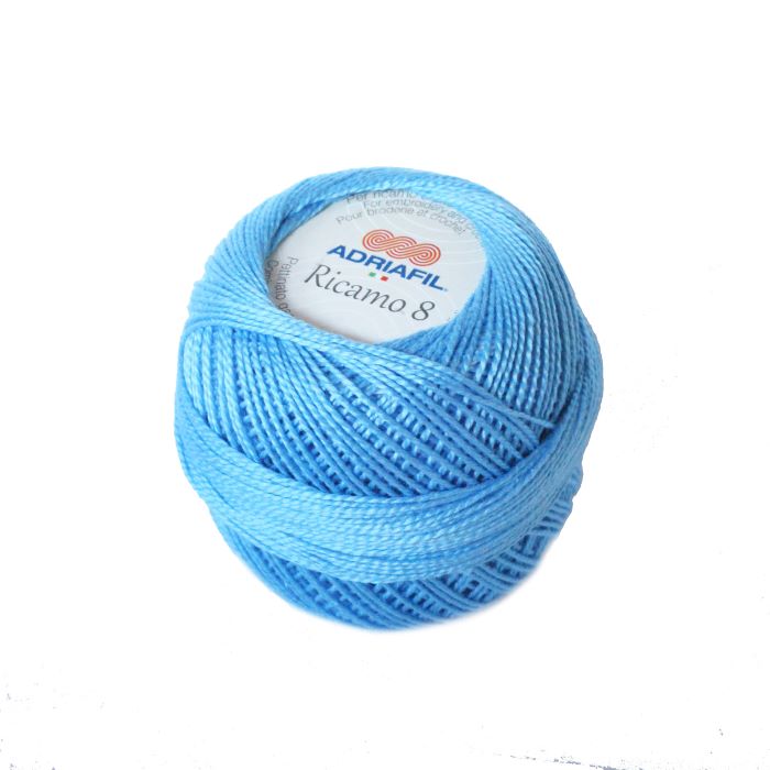 Perle 8 Embroidery Thread - Turquoise Colour 77 from Ricamo Collection by Adriafil