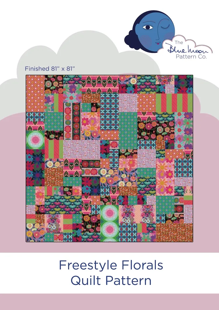 Freestyle Florals Quilt Kit With Anna Maria Textiles Fabrics