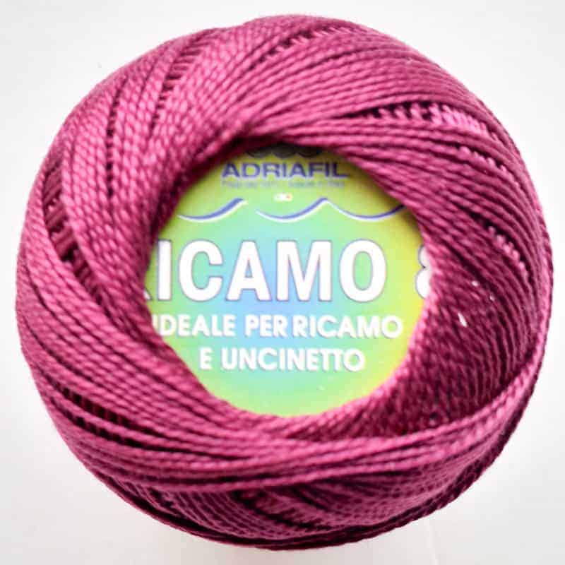 Perle 8 Embroidery Thread - Aubergine Colour 65 from Ricamo Collection by Adriafil