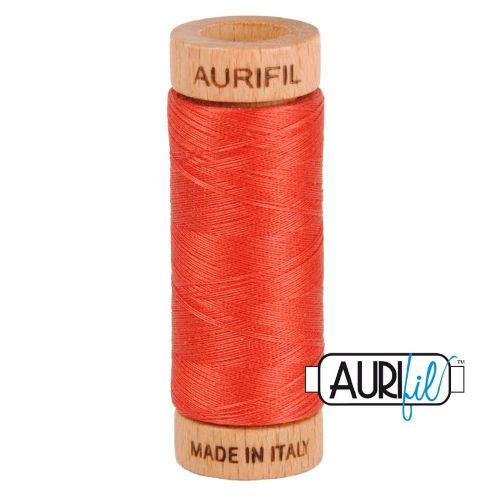 Aurifil Thread 80wt Col. 2255 Dark Red Orange