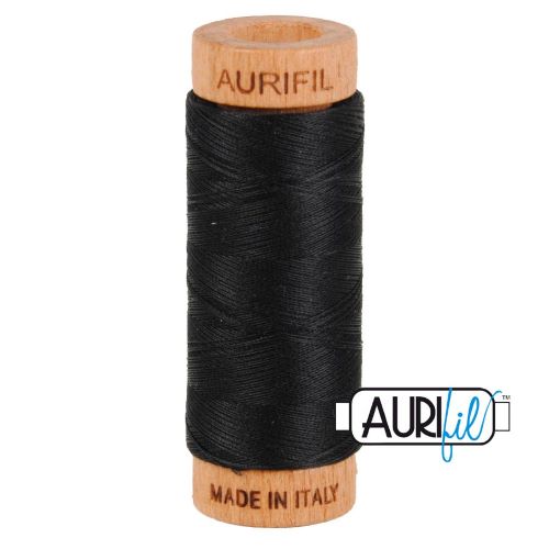 Aurifil Thread 80wt Col. 2692 Black