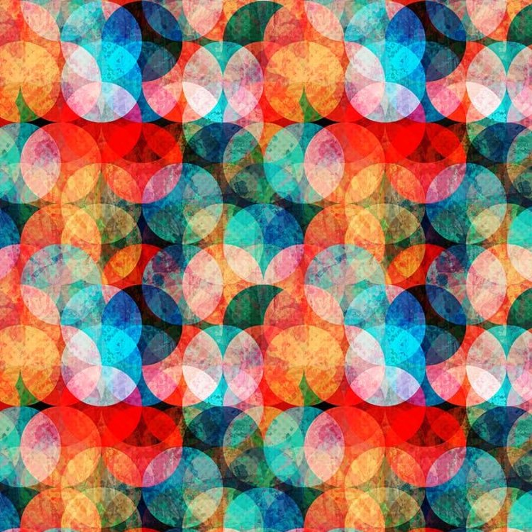 Quilt Backing Fabric 108" Wide - Multi-coloured City Lights Abstract Circles from Expressions by Patrick Lose for Northcott B10346-58  