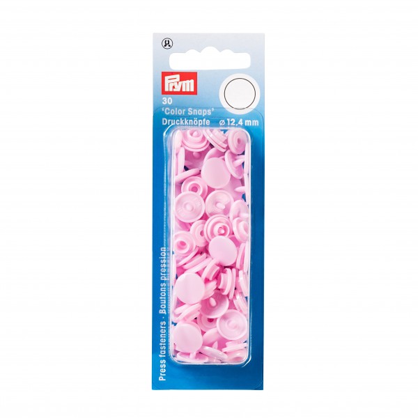 Snap Fasteners - 12.4mm in Baby Pink by Prym 393 118