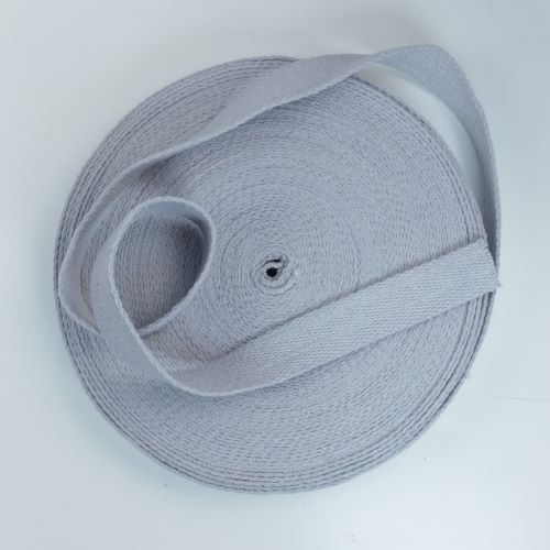 Bag Cotton Webbing - Grey 25mm Wide