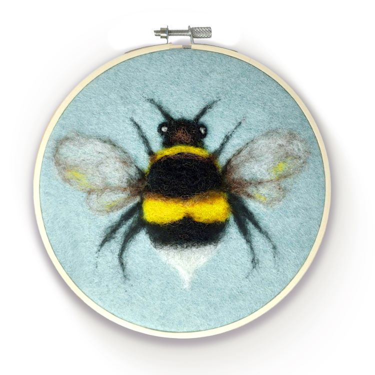 Needle Felting Kit - Bee In A Hoop by The Crafty Kit Co.