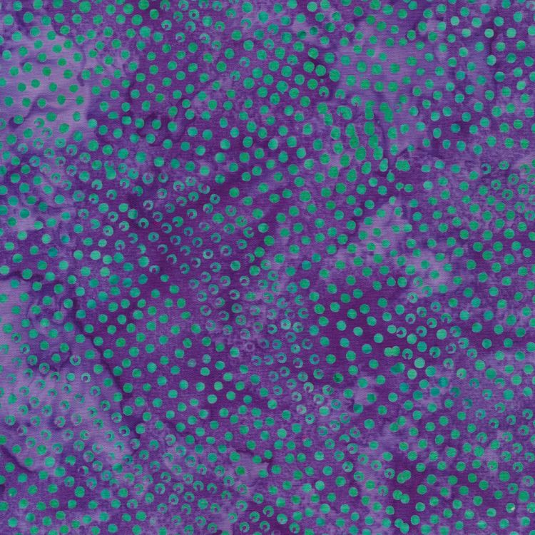 Quilting Fabric - Dotty Batik on Purple from Bermuda Batiks by Moda 4359 50
