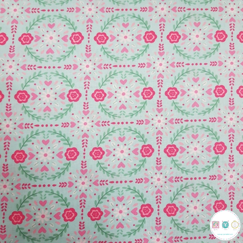 Quilting Fabric - Floral Circles from Llama Love by Deb Strain for Moda Fabrics