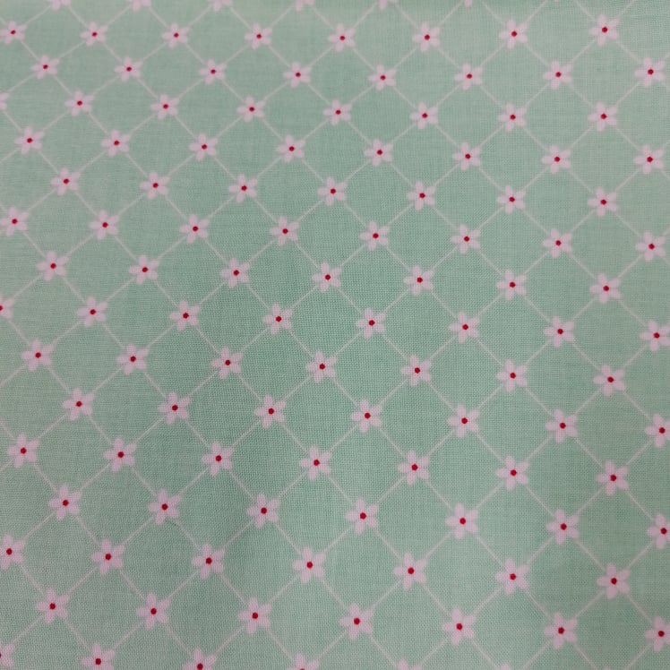 Quilting Fabric - Floral Diamonds from Vintage Adventure by Beverly McCullough for Riley Blake