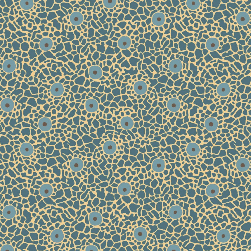Quilting Fabric - Blue Abstract Circles from Quilter's Basic Harmony by Stof