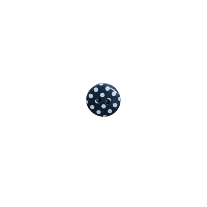 Buttons - 15mm Plastic Spotty in Dark Grey
