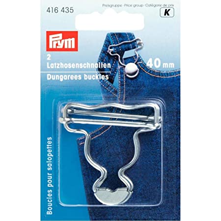 Dungaree Buckles - 40mm Width in Silver by Prym 416 435