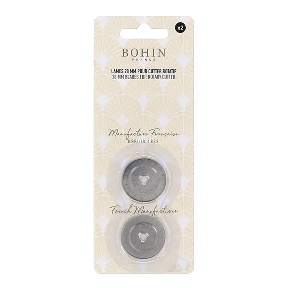 Bohin 28mm Blade 2 Pack - Cutting Equipment - Patchwork - Dressmaking