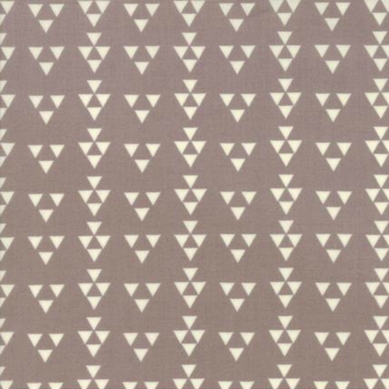 Quilting Fabric - White Triangles on brown from Desert Bloom by Moda Fabric from Moda Fabric