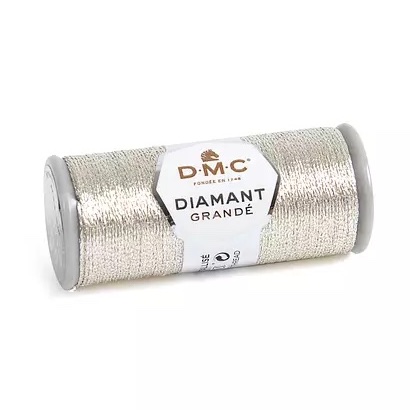DMC Diamant Grande Metallic Embroidery Thread in Bright Silver Colour G168
