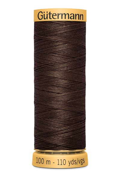 Gutermann Sew All Thread - Dark Brown 100% Cotton Colour 1912
