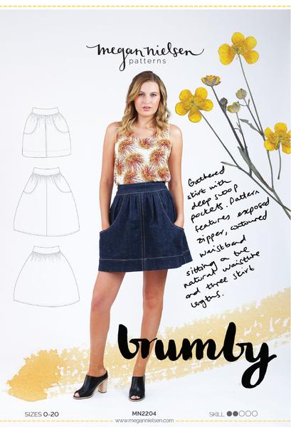 Megan Nielsen - Brumby Skirt - Sizes: US 0-20 - Mid & Short Length - Ladies Sewing Pattern