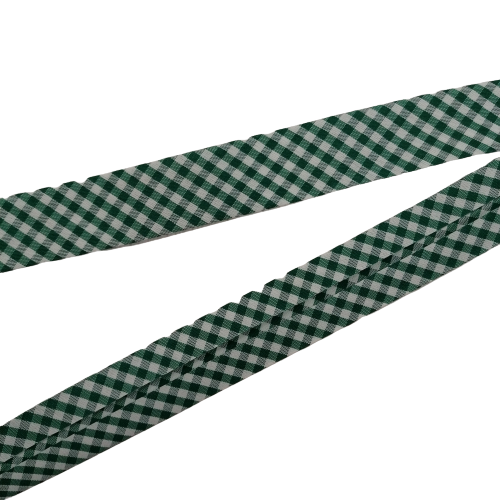Bias Binding in Green Gingham Col 60 - 30mm Wide by Fany