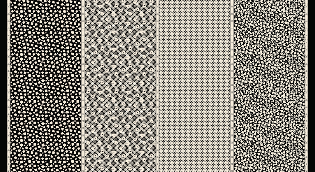 Quilting Fabric - Panel Design in Monochrome by American Jane for Moda Fabrics