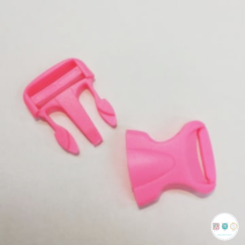 Bum Bag Clip - Pink - Plastic - Side Release - 25mm - Buckle - Bag Hardware - Haberdashery