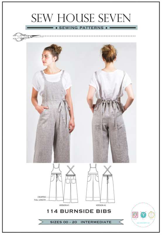 Sew House Seven - Burnside Bibs Sewing Pattern Sizes 0 to 20