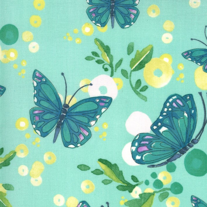 Quilting Fabric - Butterflies from Cottage Bleu by Robin Pickens by Moda 48691 13