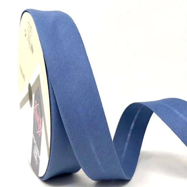 Bias Binding in Copen Blue Col 17 - 25mm Wide by Fany
