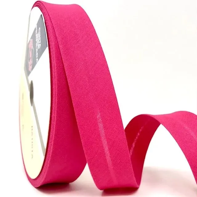 Bias Binding in Fuchsia Pink Col 35 - 25mm Wide by Fany