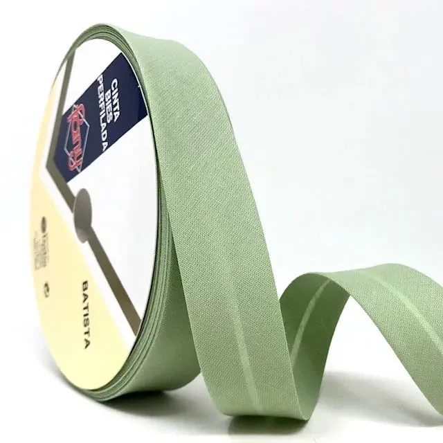 Bias Binding in Sage Green Col 370 - 25mm Wide by Fany
