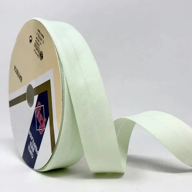 Bias Binding in Pale Green Col 467 - 25mm Wide by Fany