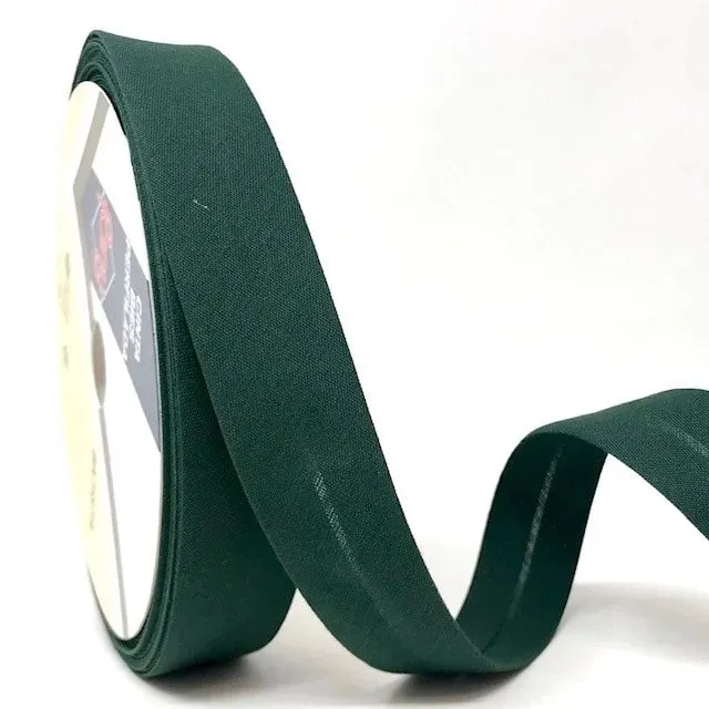 Bias Binding in Dark Green Col 62 - 25mm Wide by Fany