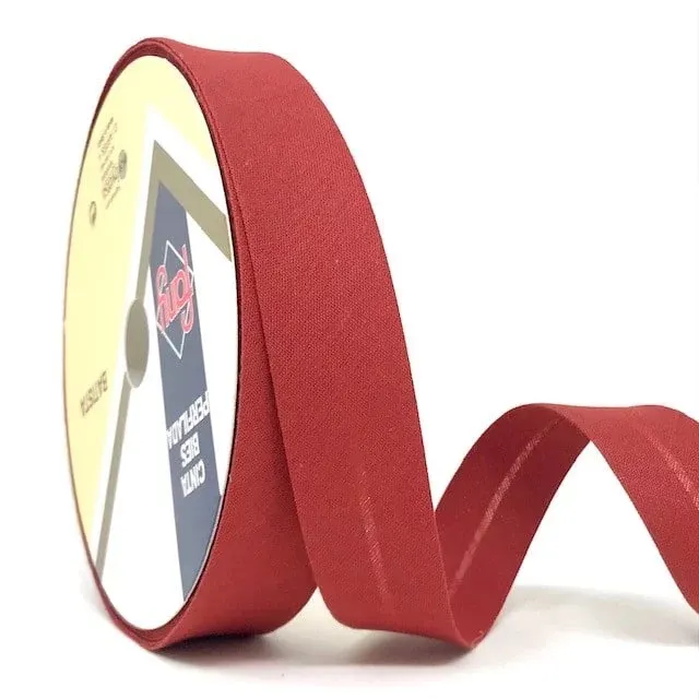 Bias Binding in Brick Red Col 73 - 25mm Wide by Fany
