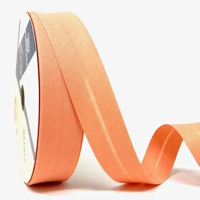 Bias Binding in Salmon Col 80 - 25mm Wide by Fany