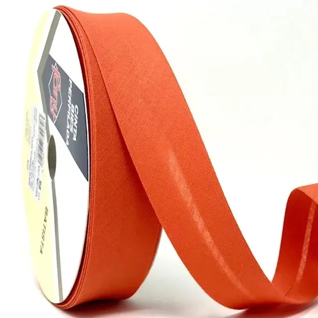 Bias Binding in Dark Orange Col. 95 - 25mm Wide by Fany