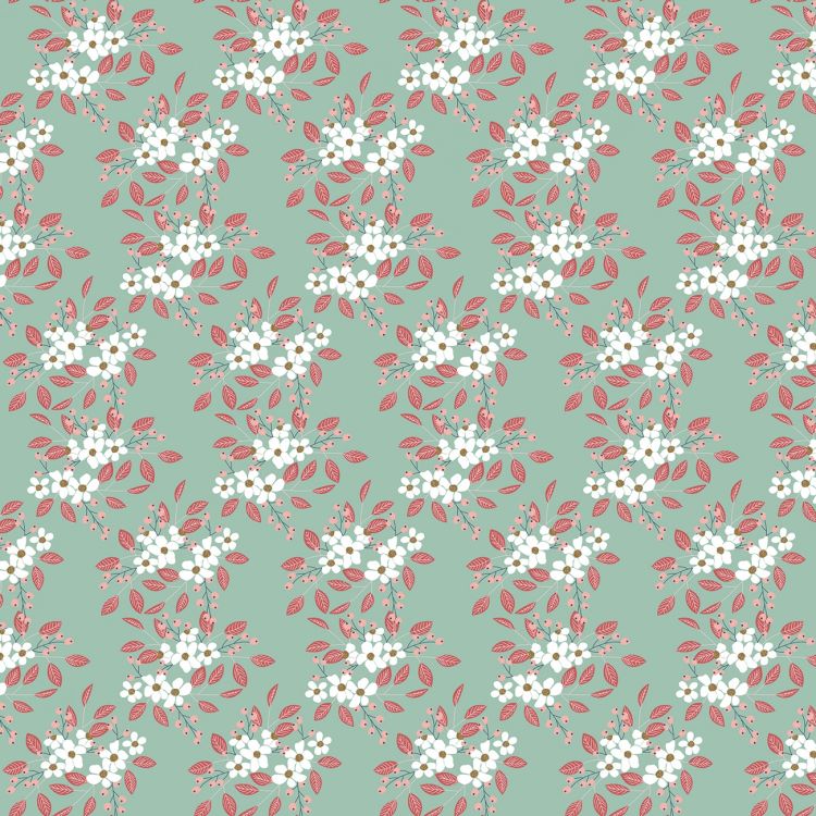 Quilting Fabric - Poisies from Whimsical Romance by Keera Job for Riley Blake Designs C11083R-Mint