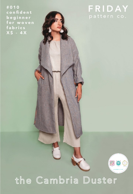 Friday Pattern Company - Cambria Duster Coat - Ladies Sewing Pattern - Dressmaking